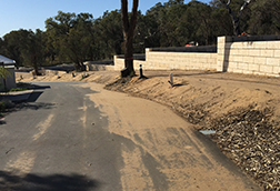 Limestone Retaining Wall Construction